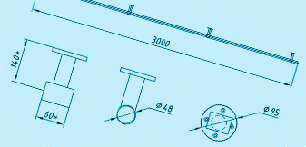 Сборные поручни для бассейна